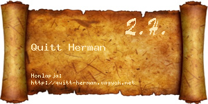 Quitt Herman névjegykártya